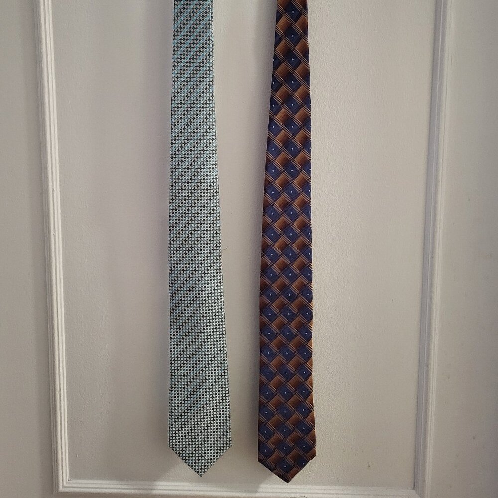 BUNDLE: ORVIETO | Two 100% Silk Geometric Men's Ties